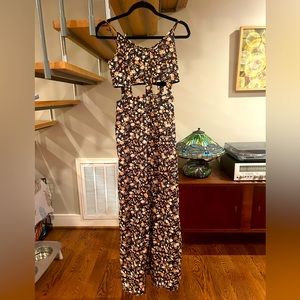 Open middle maxi dress with buttons down the front